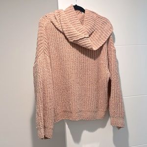 Cozy drape neck knit sweater